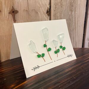 Handmade Sea Glass Greeting Card and Gift